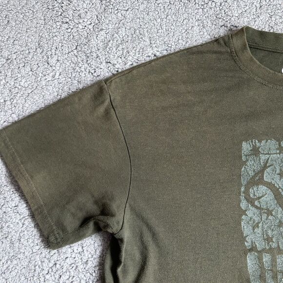 Real Tree Mens Tee Shirt Large Green Flag Antler Logo Outdoors Hunting Chore - Picture 4 of 14